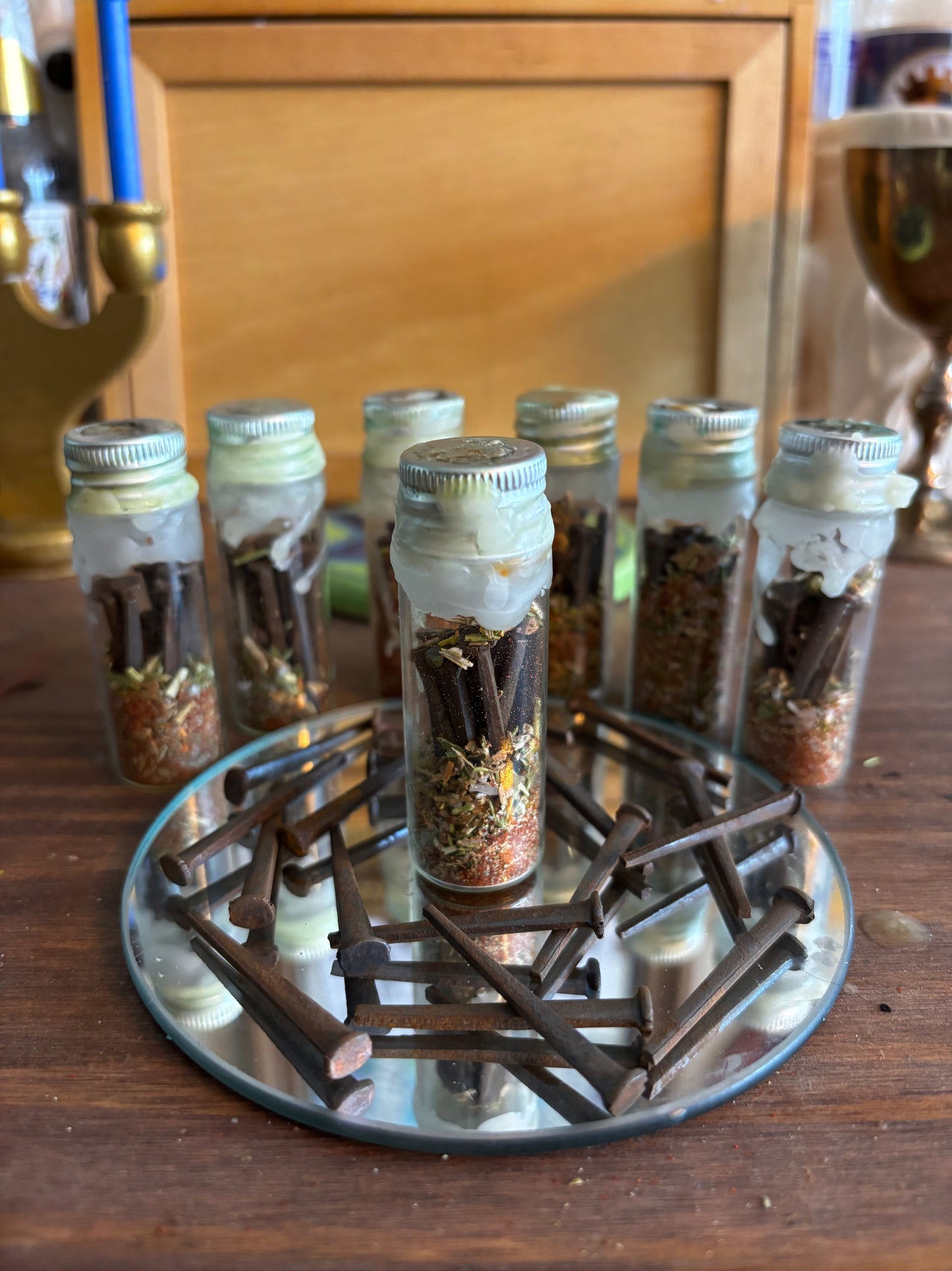Fixed Coffin Nails - Square Head Iron Conjure Nails for Protection, Reversal, or Crossing (Qty of 10)