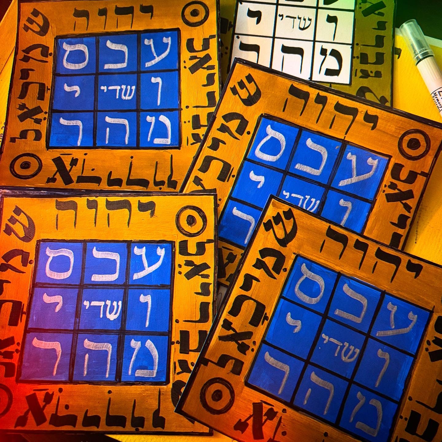 Divine Shield Qamea: A Handcrafted Hebrew Amulet Against the Evil Eye 5x5 Handmade and Charged