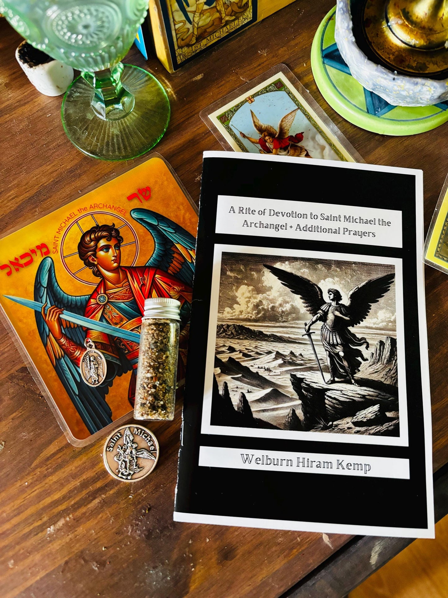 Saint Michael the Archangel Devotional Altar Kit with Prayer Booklet and Saint Michael Mission Dirt