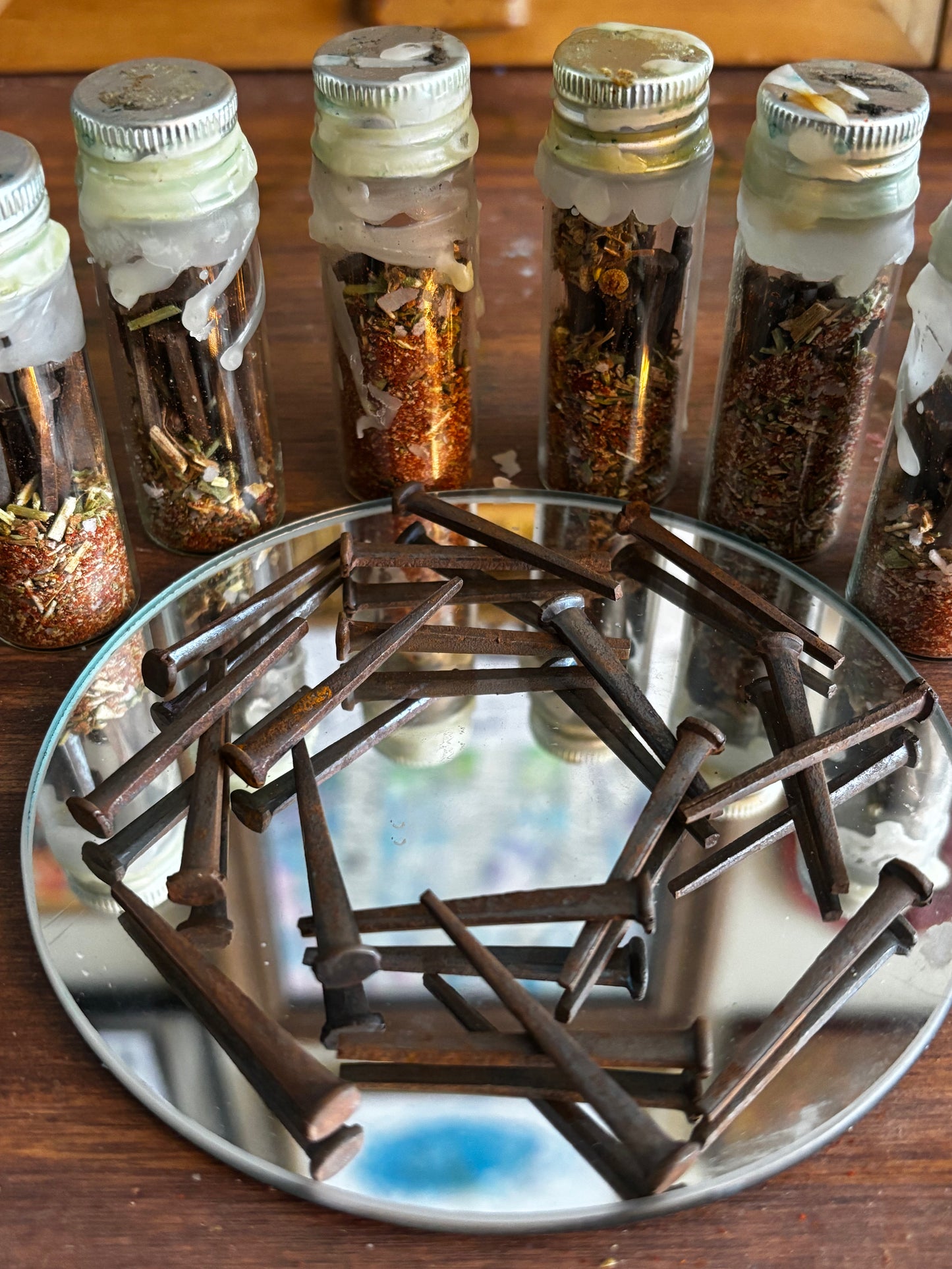 Fixed Coffin Nails - Square Head Iron Conjure Nails for Protection, Reversal, or Crossing (Qty of 10)