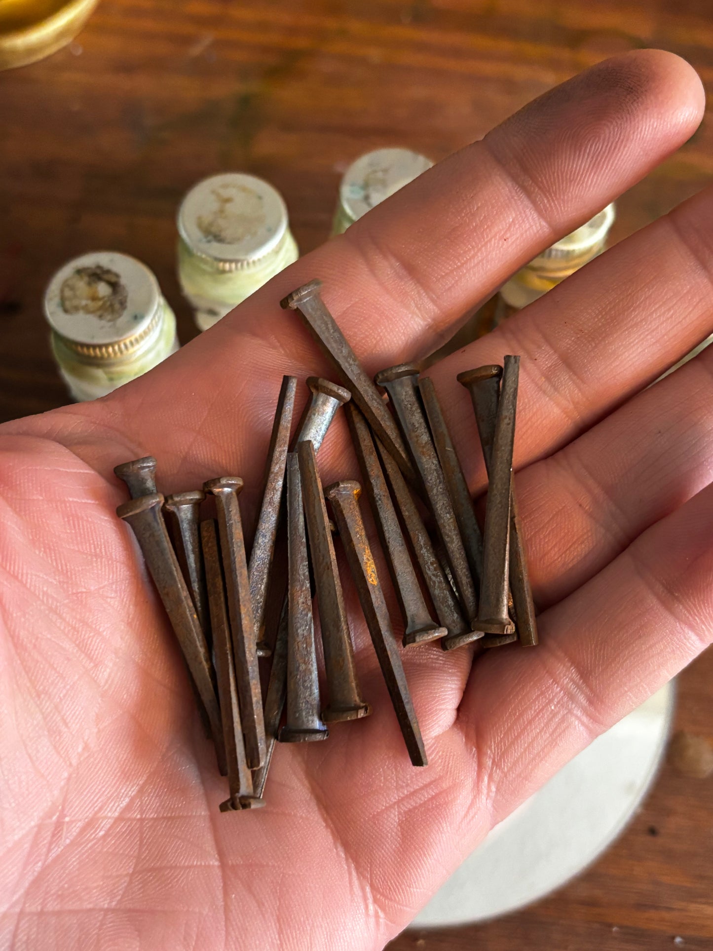 Fixed Coffin Nails - Square Head Iron Conjure Nails for Protection, Reversal, or Crossing (Qty of 10)