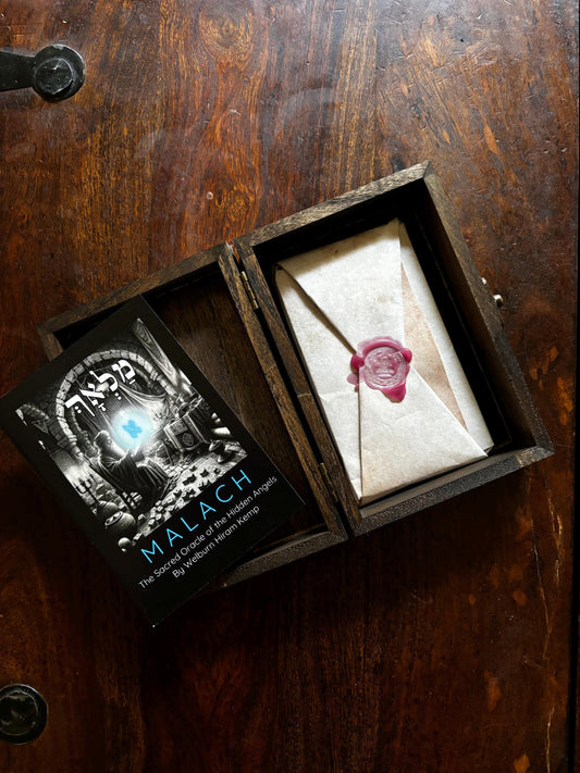 MALACH: The Sacred Oracle of the Hidden Angels by Welburn Hiram Kemp Standard Deck and Instruction Booklet in Wooden Box
